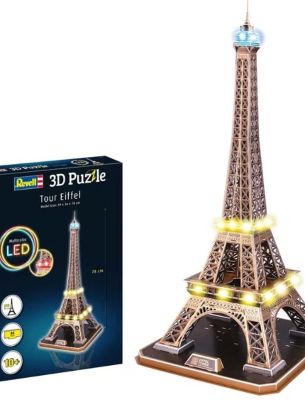 NIB Revell Eiffel Tower LED 3D Puzzle 84 Piece Model Kit